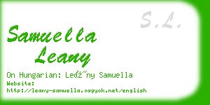 samuella leany business card